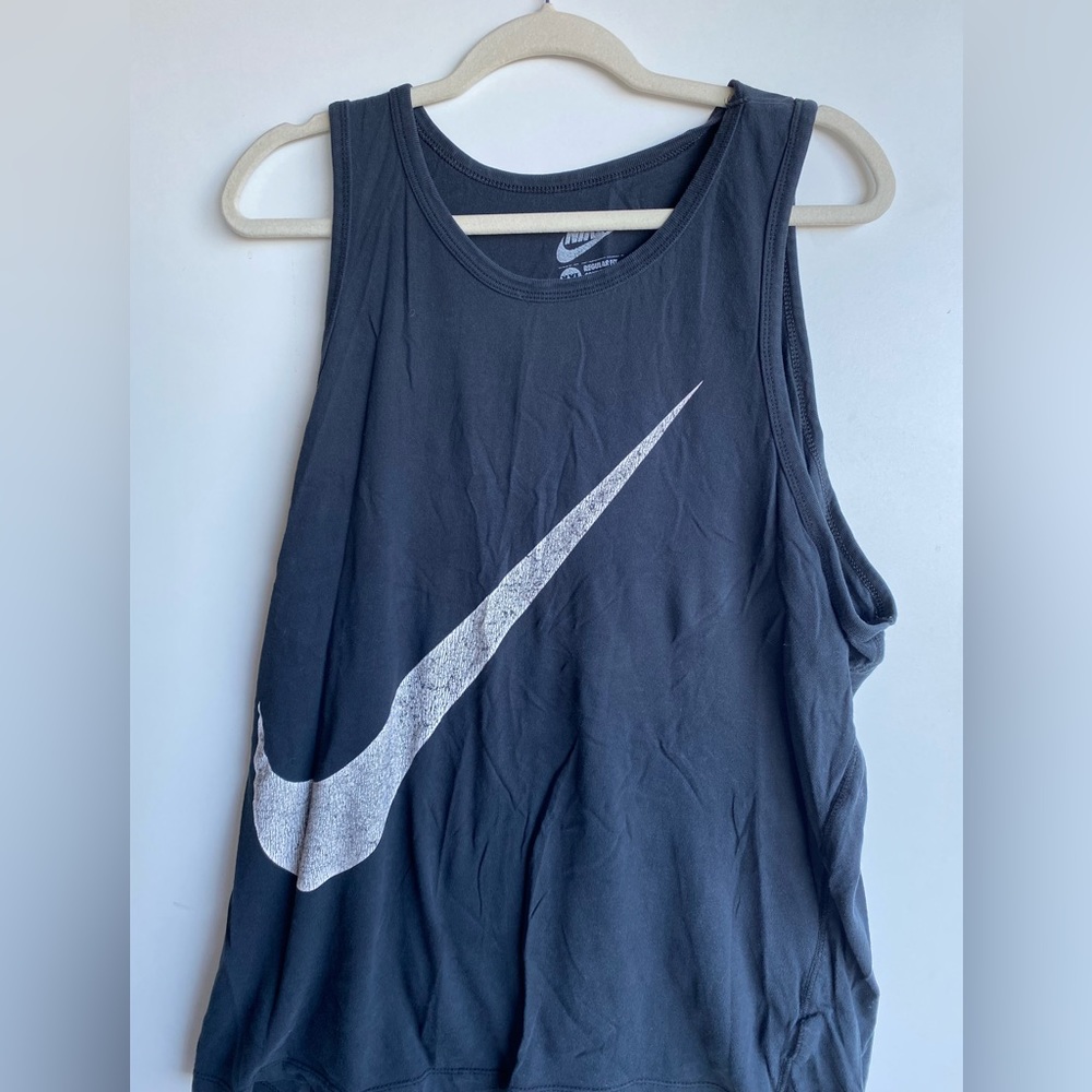 Nike Regular Fit Muscle Gray Tank SZ XXL